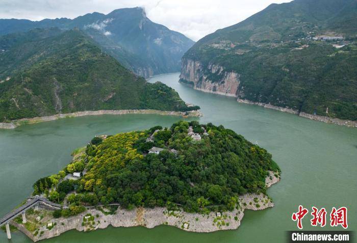图为9月11日，航拍奉节白帝城。白帝城始建于西汉末年，李白、杜甫、白居