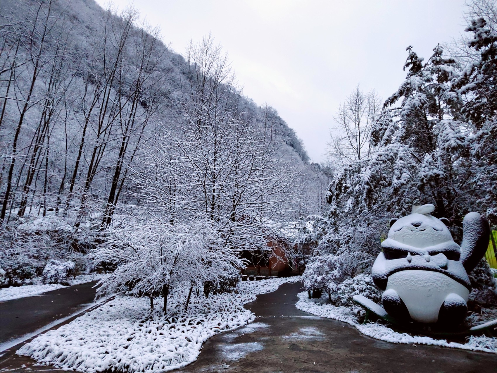 成都下雪的旅游景点图片