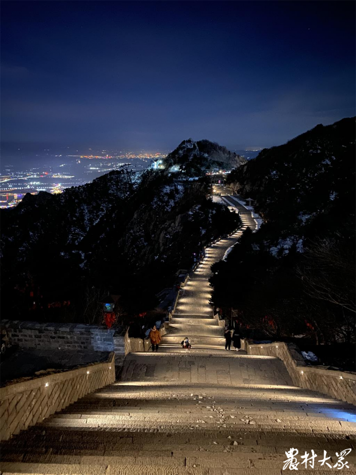 泰山红门夜景图片