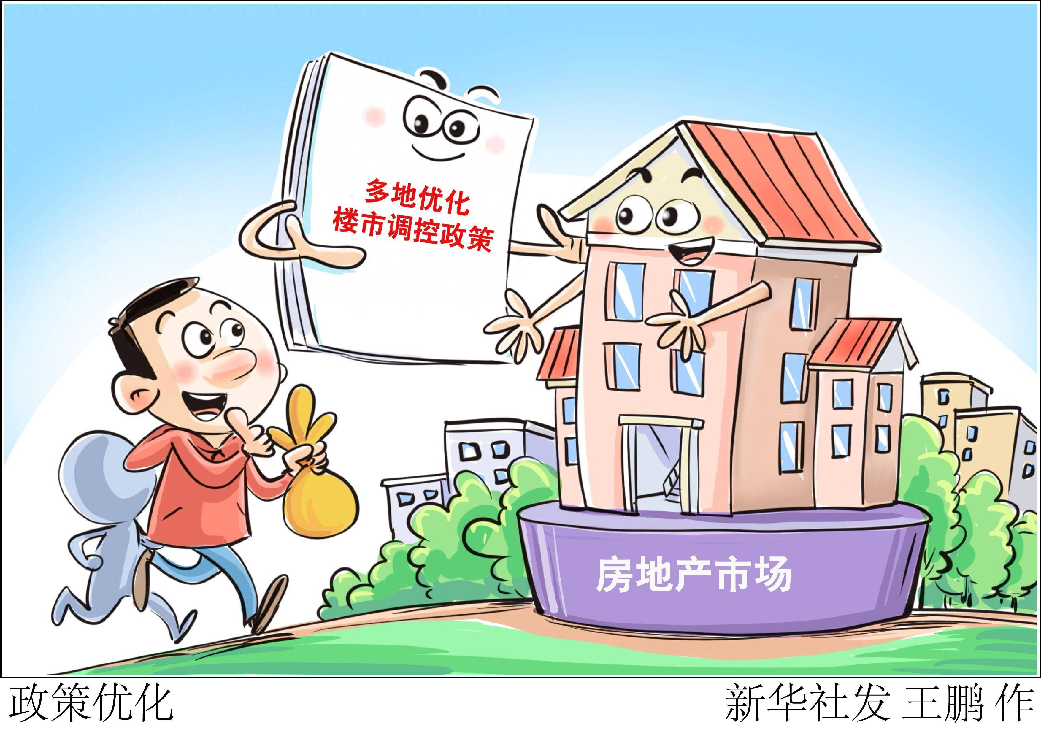 2024年1月31日(漫画)政策优化近日,广州和上海等城市先后优化楼市调控