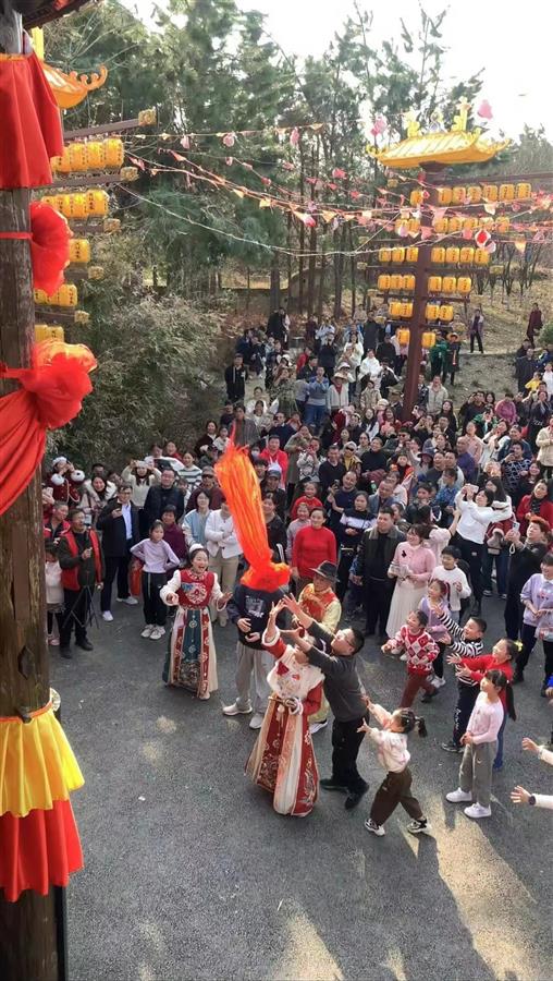 新春走基层新春庙会惠民演出祈福游园新洲景区花式贺龙年