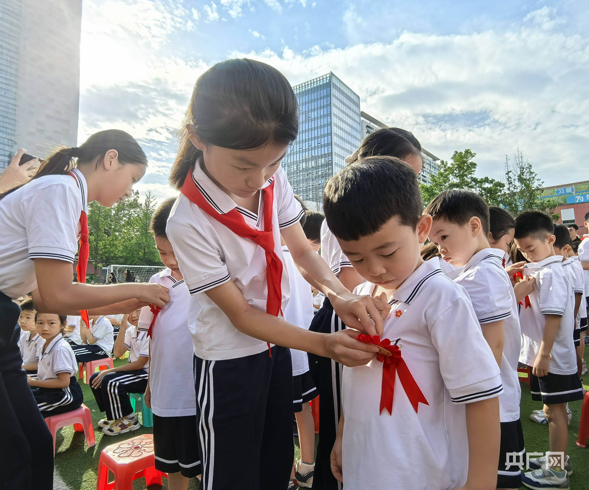 北京朝阳区实验小学举办开学典礼 激励学生做追梦少年