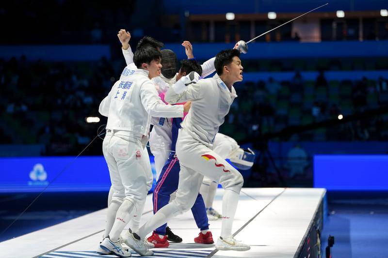 全运会击剑——男子重剑团体金牌赛：上海队夺冠