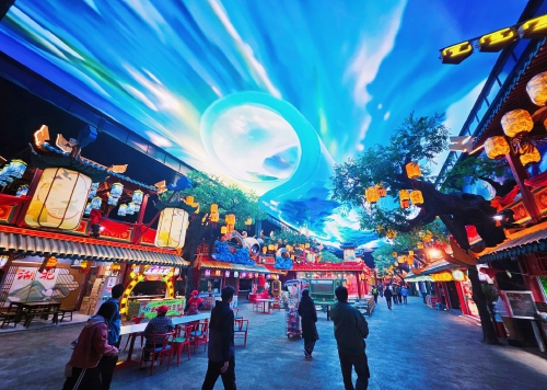 济南：巨屏焕彩映黄河